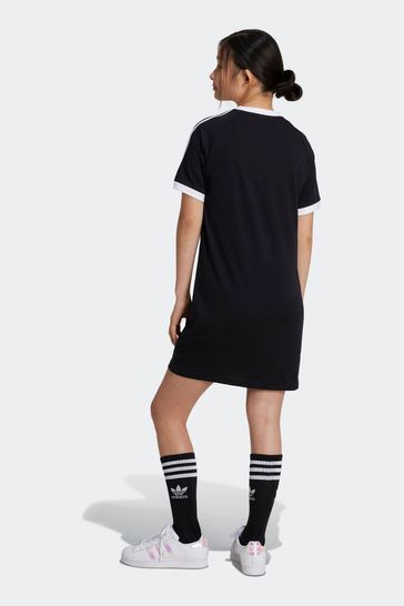 adidas Black Kids 100 Cotton Adicolor T Shirt Dress