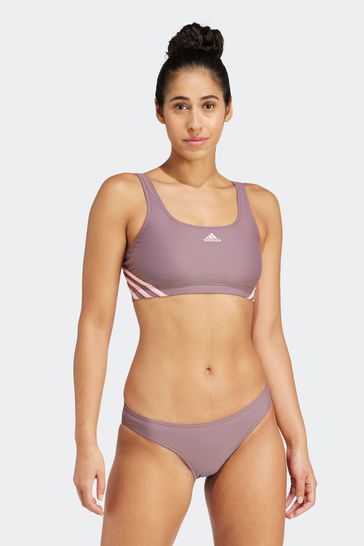 Buy adidas Purple 3 Stripe Sporty Bikini Bottoms from Next Austria