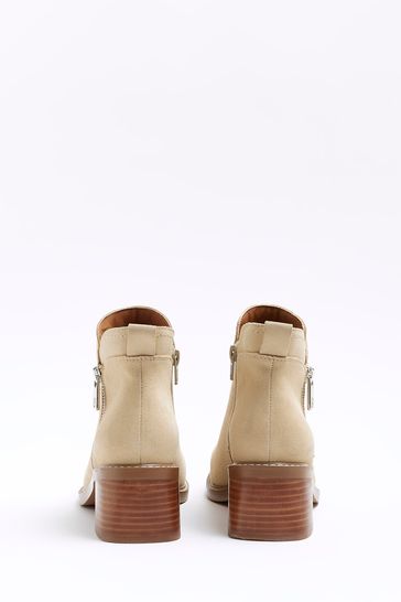 River Island Cropped Size Zip Boots
