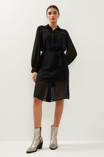 Black shirt sales dress next
