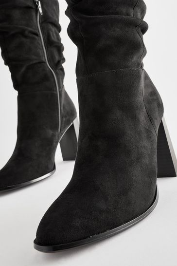 Next black slouch boots sale