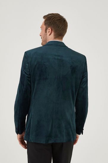 Teal discount velvet jacket