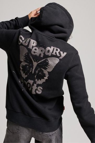 Superdry black hotsell sweatshirt