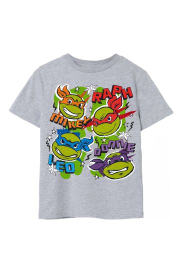 Vanilla Underground Grey Teenage Mutant Ninja Turtles Boys Licensed T-Shirt