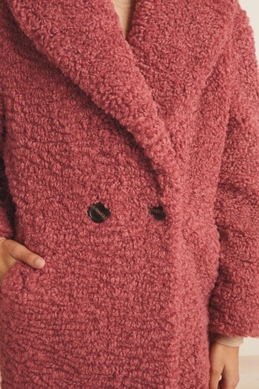 next pink borg coat