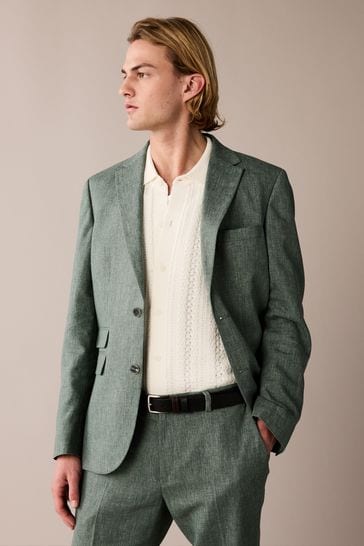Green Linen Suit: Jacket