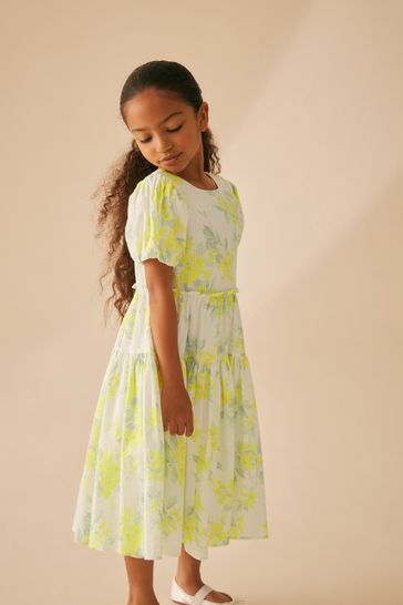 Buy Laura Ashley Yellow White Blossom Print Prom Dress from Next Poland