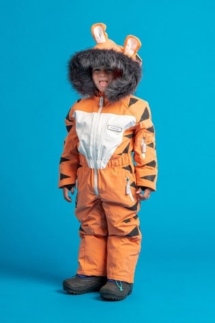 Dinoski Orange Pounce Tiger Ski Suit