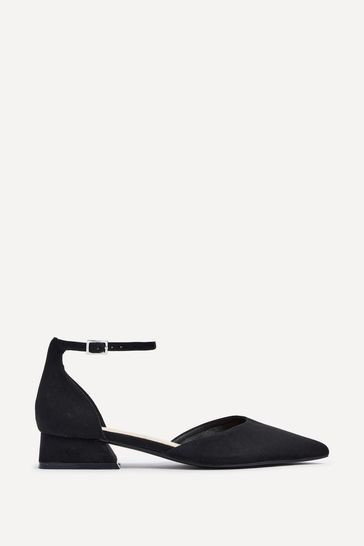 Linzi Black Dahlia Low Block Court Heels
