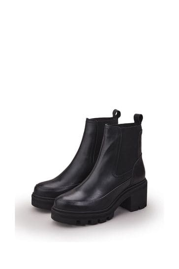 Chunky block top boots