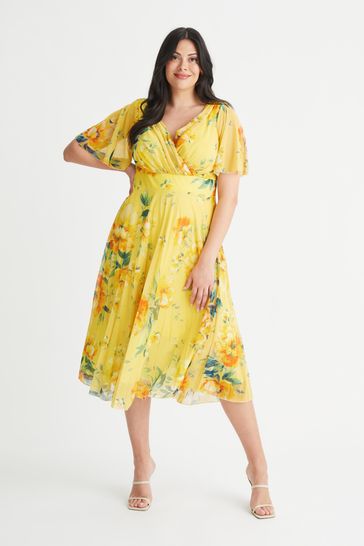 Lipsy 2 in 1 lace detail dress with shop pleated skirt in multi
