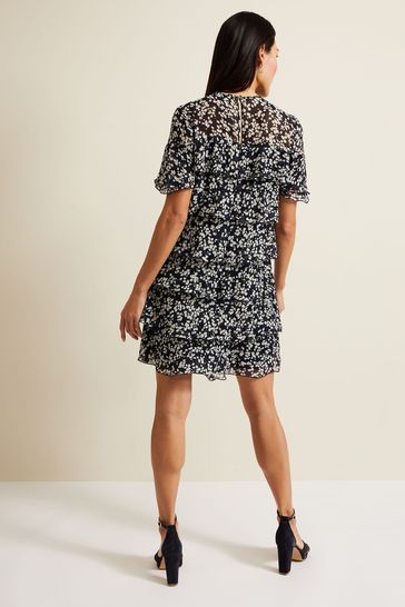 Buy Phase Eight Natural Maeve Floral Tiered Shift Dress from Next