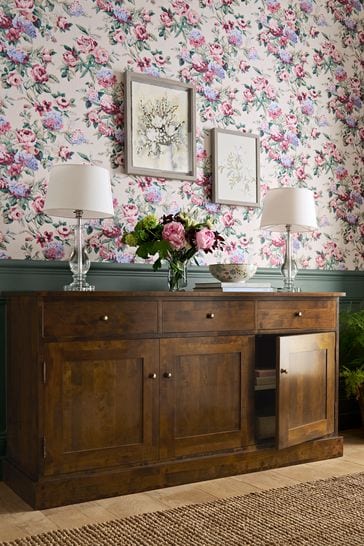 Buy Laura Ashley Dark Chestnut Garrat 3 Door 3 Drawer Sideboard