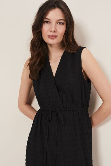Sleeveless wrap dress clearance