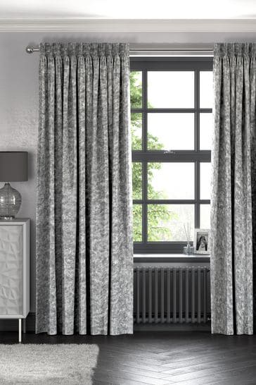 Grey Crushed Made To Measure Curtains