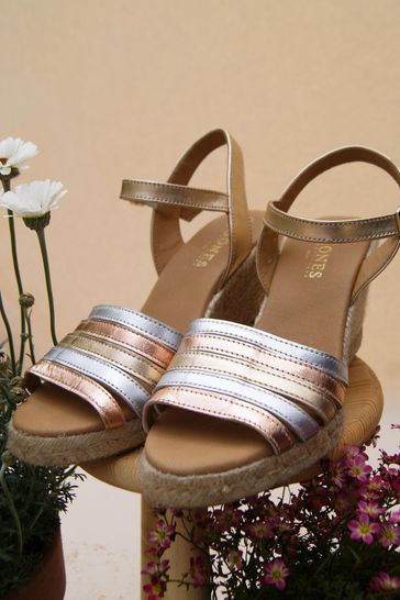 Buy Jones Bootmaker Gold Espadrille Wedge Heels from Next Singapore