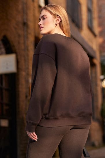 Buy Chocolate Brown self. Crew Neck Sweatshirt from Next Denmark