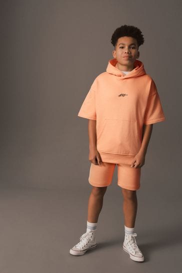 Orange Short Sleeve Hoodie and Shorts Set (3-16yrs)
