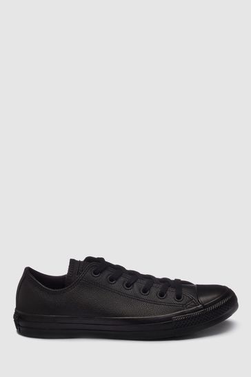 Buy Converse Black Chuck Taylor All Stars Leather Ox Trainers from Next Lithuania