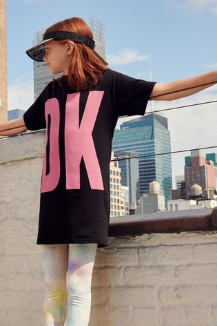 Buy Dkny Black Pink Logo T Shirt Dress From The Fitforhealth Online Shop - roblox girl t shirt blackpink