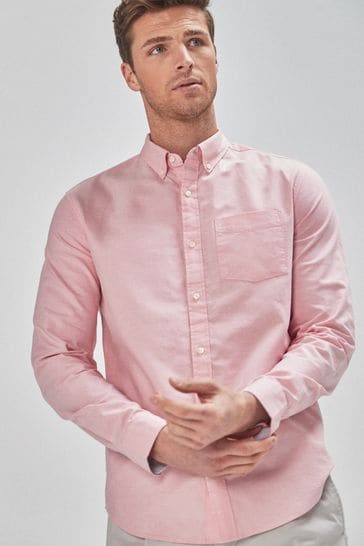 Mens pink oxford shirt new arrivals