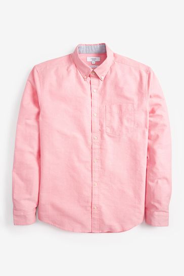 Pink long shop sleeve shirt mens