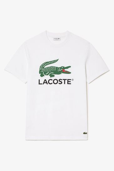 Buy Lacoste Signature Print 100 Cotton T Shirt from Next Bahrain