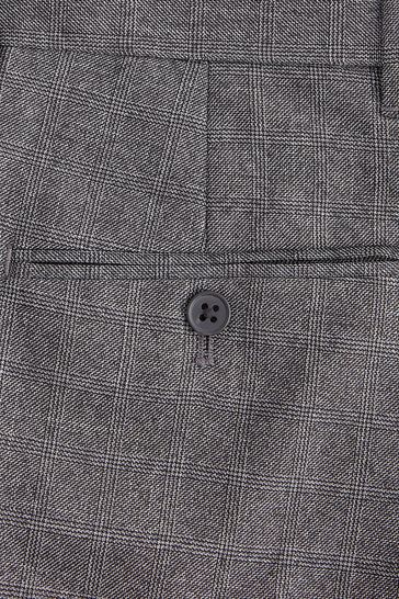 Buy Grey Textured Slim Check Smart Trousers from Next Singapore