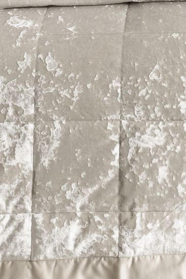 Buy Catherine Lansfield Natural Crushed Velvet Bedspread from the Next UK online shop