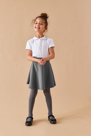 Grey Jersey Stretch Pull-On School Skater Skirt (3-17yrs)