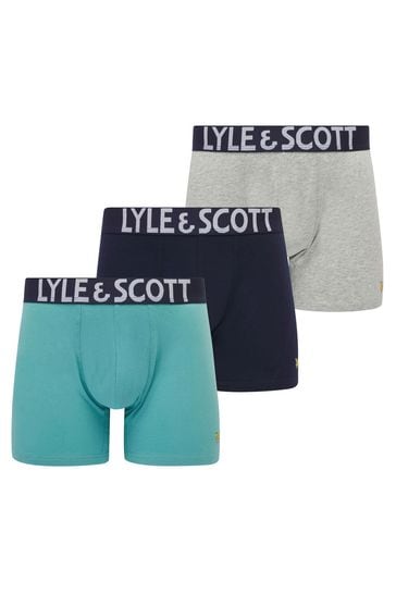 Lyle & Scott Blue Daniel Underwear Trunks 3 Pack