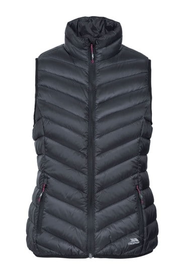 womens black down gilet