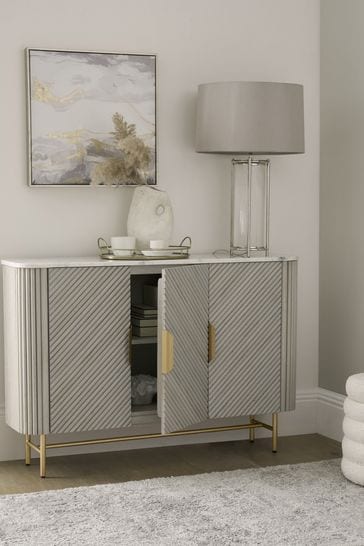 Grey wood clearance buffet