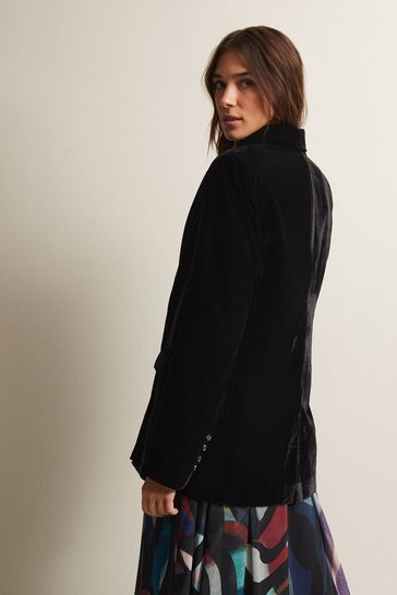 Phase Eight Avani Black Velvet Blazer