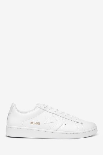 Converse White Pro Leather Chuck Ox Trainers