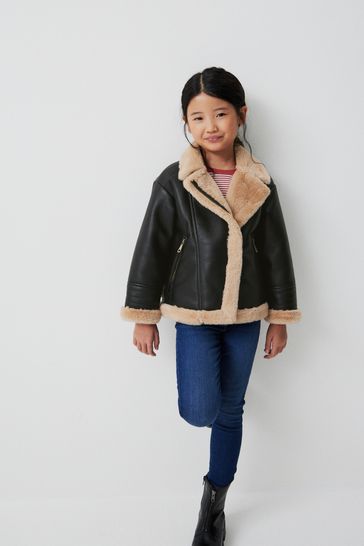 Black pu biker cheap jacket with zips