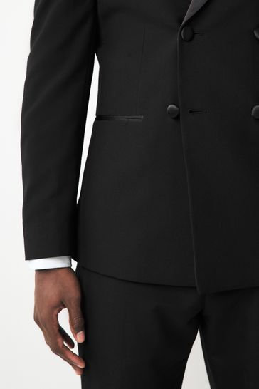 Buy Black Double Breasted Tuxedo Suit Jacket from Next USA