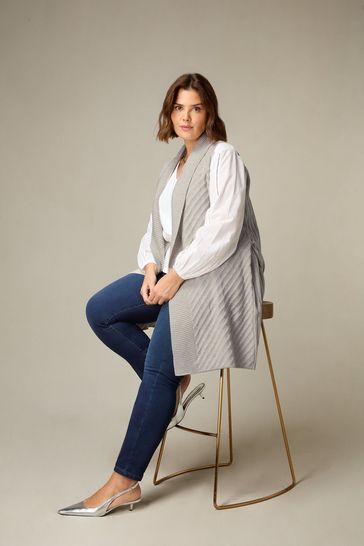 Buy Live Unlimited Curve Grey Cardigan from Next Australia