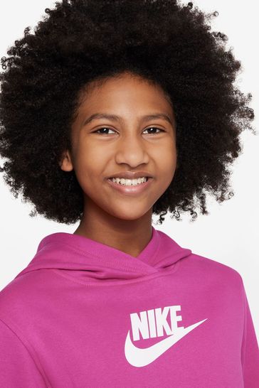 Buy Nike Fushsia Pink Crop Hoodie from Next Denmark