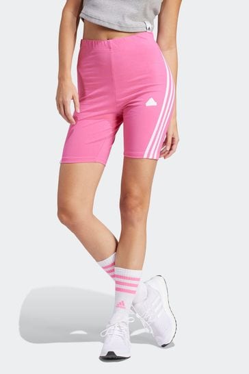adidas Pink Sportswear Future Icons 3 Stripes Bike Shorts