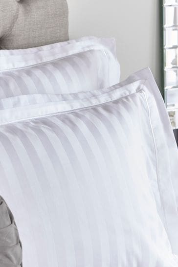 Laura Ashley Set of 2 White Shalford 400 Thread Count Pillowcases