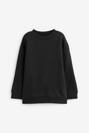 Buy Black Plain Crew Sweatshirt 3 16yrs from Next Netherlands