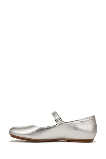 Naturalizer Silver Maxwell Mj Mary Janes Leather Shoes