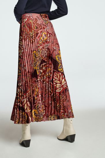 Next red midi skirt online