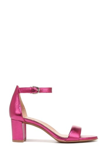 Naturalizer Pink Vera Heeled Leather Sandals