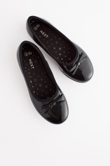 Buy Black Patent Standard Fit F School Leather Ballet Shoes from