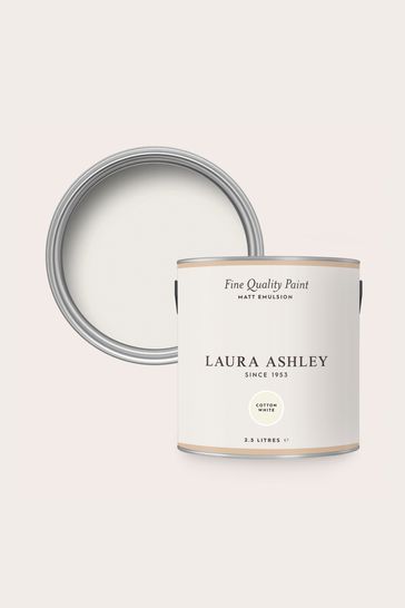 Laura Ashley Cotton White Matte Emulsion 2.5Lt Paint