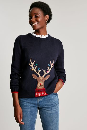 Joules Navy Blue The Cracking Christmas Jumper