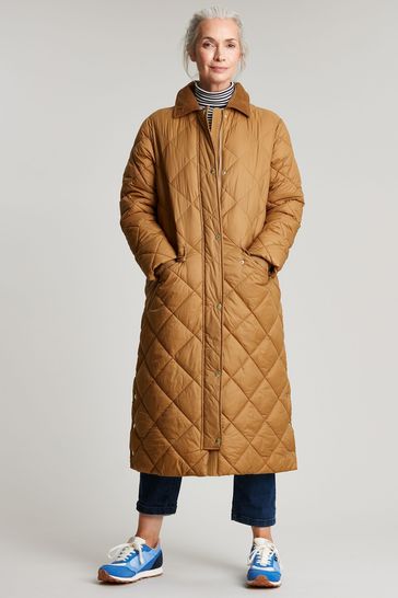Buy Joules Oakfield Diamond Duvet Borg Collar Brown Jacket from Next Austria
