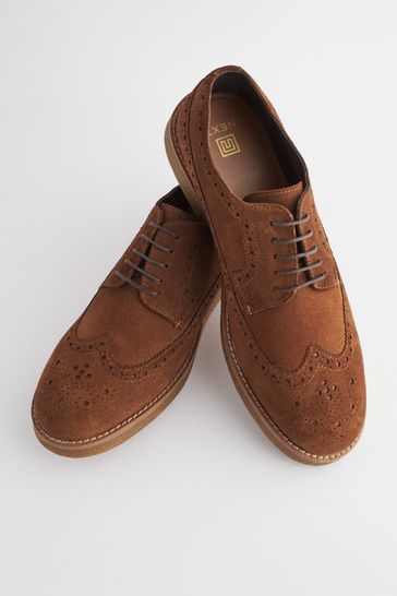 Tan discount suede brogues